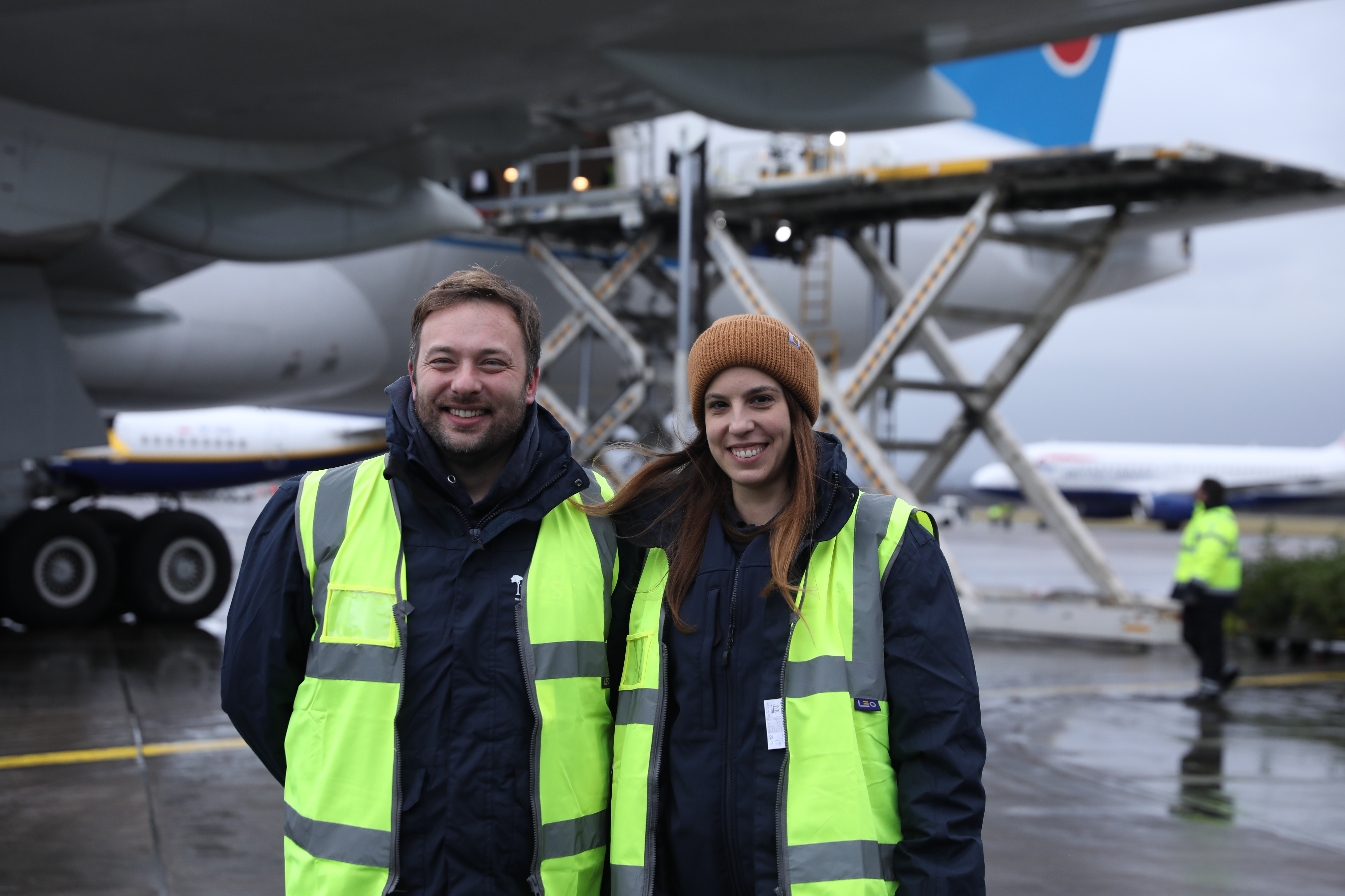 Senior keeper Michael Livingstone and vet Stephanie Mota IMAGE RZSS 2023